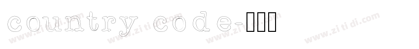 country code字体转换
